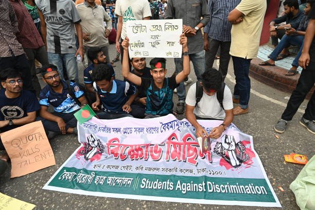 Students And Job Aspirants Protest In Dhaka.