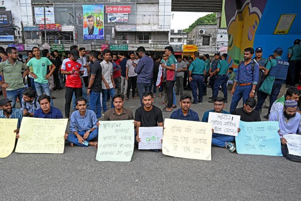 Students Protest During Nationwide Blocked In Dhaka.