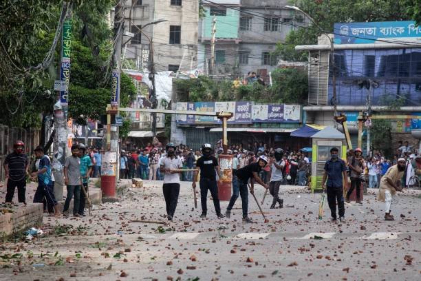 Clash Between Bangladesh Chhatra League And Quota Protesters In Dhaka University