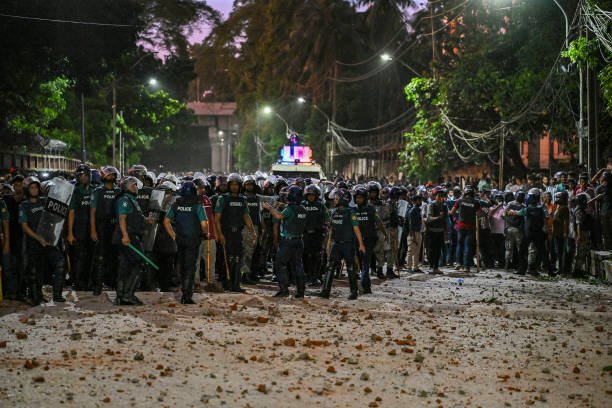 Clash Between Quota Protesters In Dhaka.