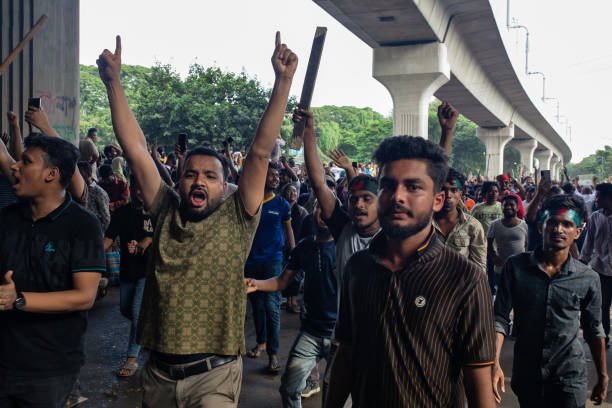 Anti-Government Protesters Celebrations In Dhaka, Bangladesh
