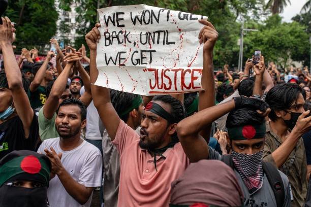 People Gather At Central Shaheed Minar To Protest
