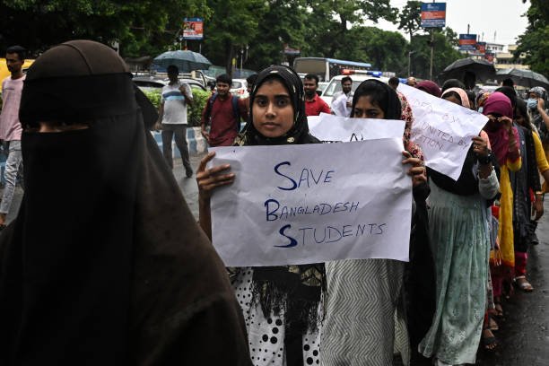 INDIA-BANGLADESH-UNREST-STUDENTS-PROTEST