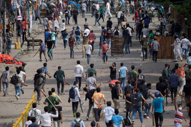 Anti-quota protesters and Bangladesh Chhatra League, the