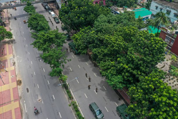 Army Patrolling Dhaka Road