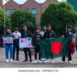 Limerick,Ireland demonstration by Bangladeshi people,27 July 2024