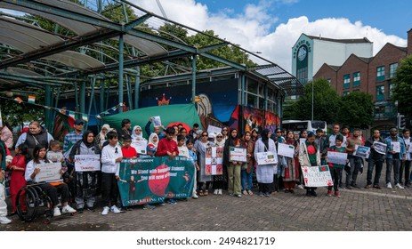 Limerick,Ireland demonstration by Bangladeshi people,27 July 2024