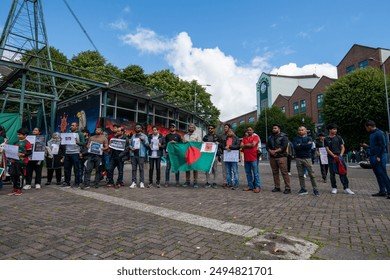 Limerick,Ireland demonstration by Bangladeshi people,27 July 2024