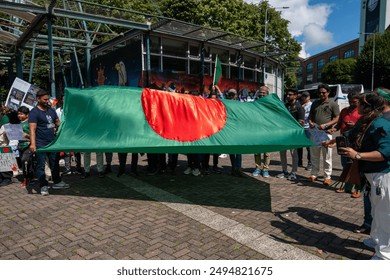 Limerick,Ireland demonstration by Bangladeshi people,27 July 2024