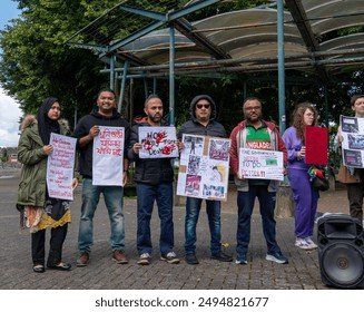 Limerick,Ireland demonstration by Bangladeshi people,27 July 2024
