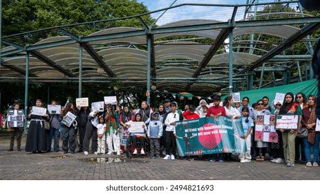 Limerick,Ireland demonstration by Bangladeshi people,27 July 2024