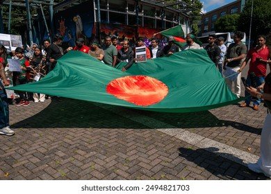Limerick,Ireland demonstration by Bangladeshi people,27 July 2024