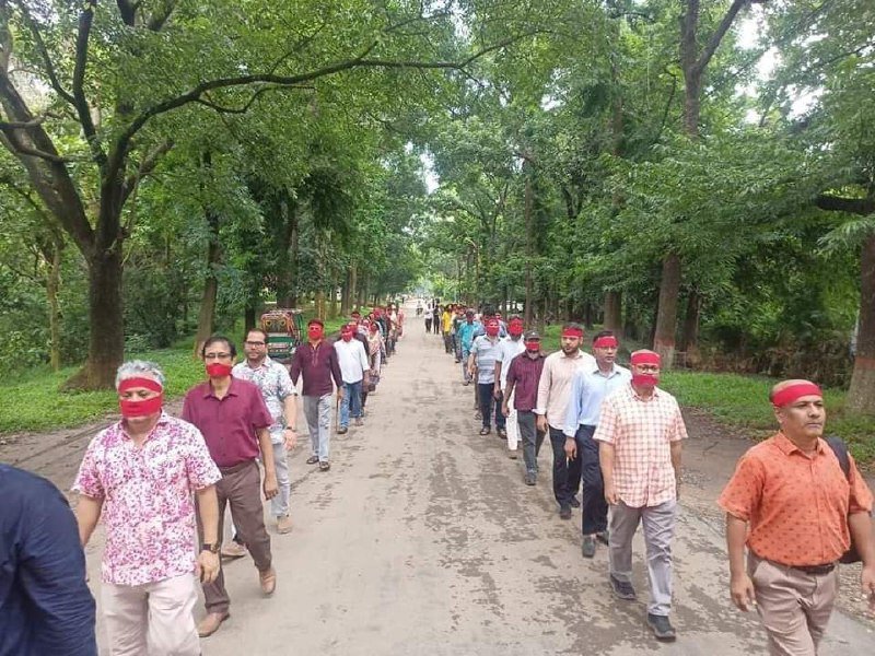 আজকে জাহাঙ্গীরনগর বিশ্ববিদ্যালয়ের শিক্ষকদের কর্মসূচি।