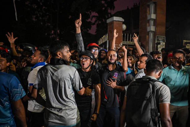 Clash Between Quota Protesters In Dhaka.