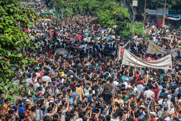 Anti-government protesters participate in the celebrations