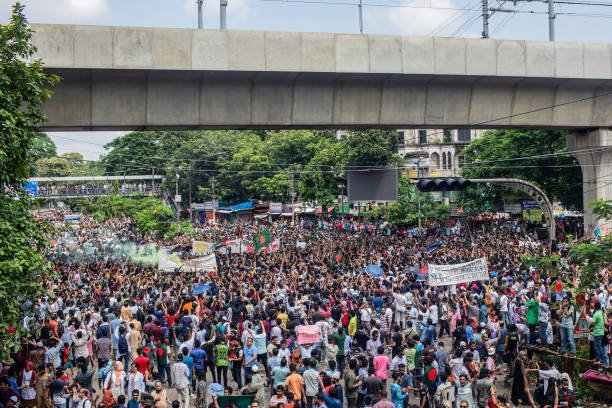 Anti-government protesters participate in the celebrations