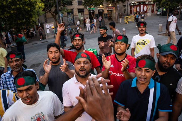 Demonstration 'for Democracy In Bangladesh'.