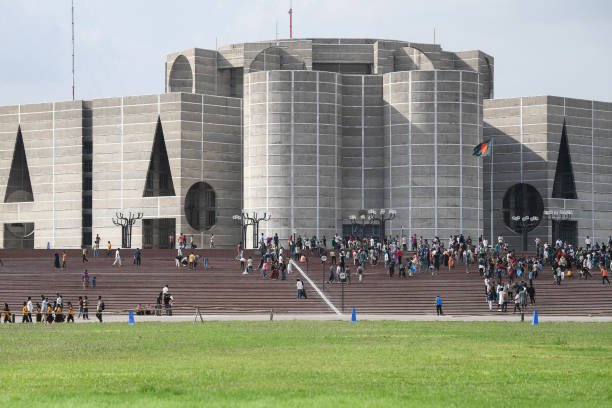Students have begun cleaning the Parliament premises after