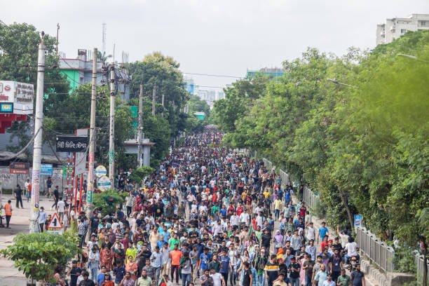Anti-government protesters participate in the celebrations