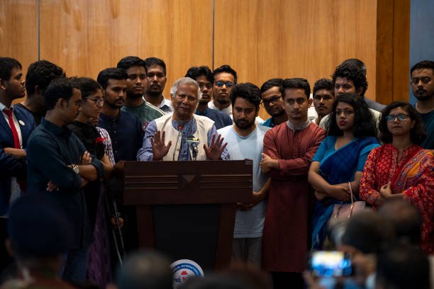 Professor Muhammad Yunus Press Brief at Dhaka Airport