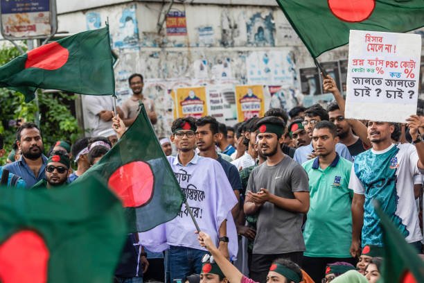 Students of several Universities and colleges block the