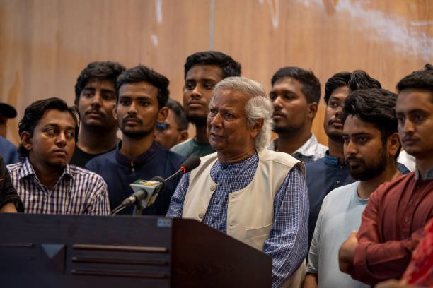 Professor Muhammad Yunus Press Brief at Dhaka Airport