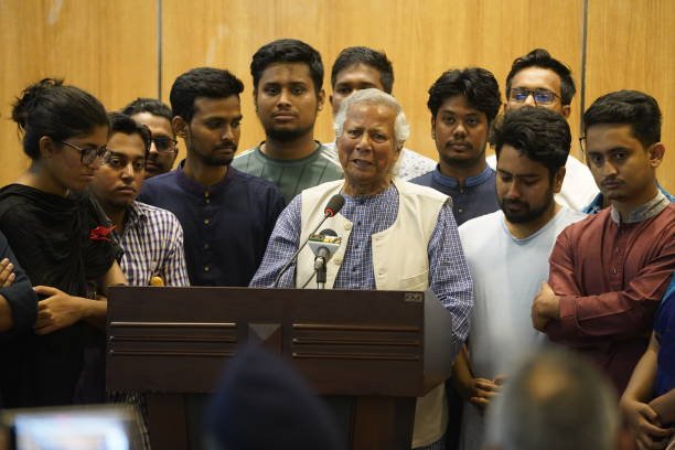 Professor Muhammad Yunus at Dhaka Airport